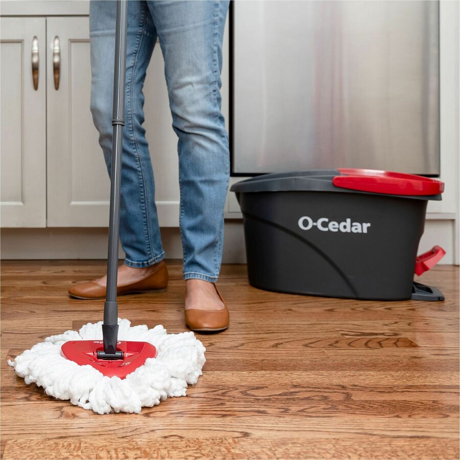 O-Cedar EasyWring Spin Mop Refill, Microfiber, White, 2 Pack
