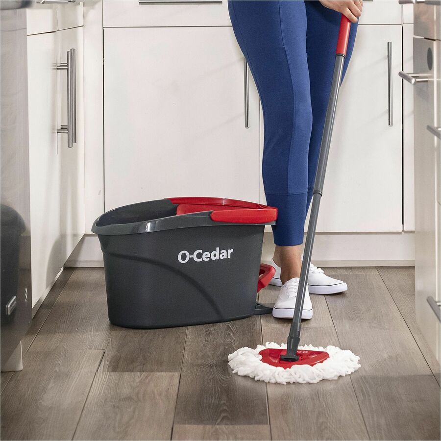 O-Cedar EasyWring Spin Mop Refill, Microfiber, White, 2 Pack