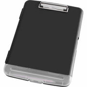 Business Source Storage Clipboard, 160-Sheet Capacity, Plastic, Black, 1 Each