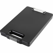 Business Source Storage Clipboard, Black, Holds 200 Sheets, 3 Compartments, 1 Each