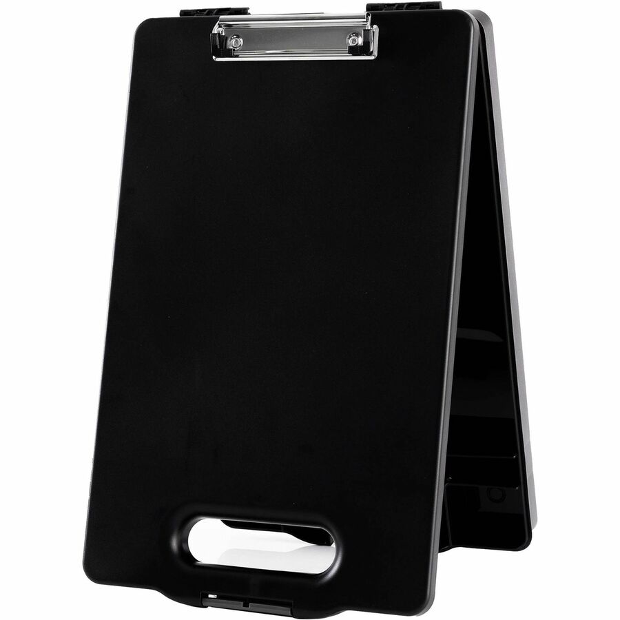 Business Source Storage Clipboard, Black, Holds 200 Sheets, 3 Compartments, 1 Each