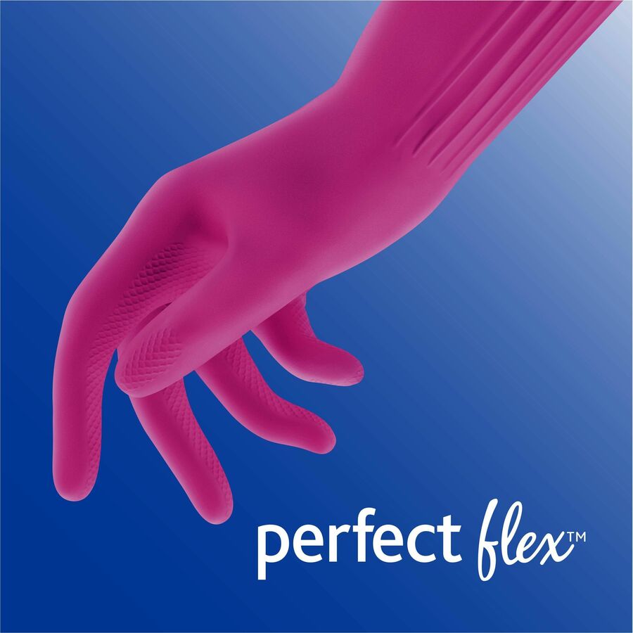 O-Cedar Playtex Living Gloves, Large, 14" Length, Pink, Latex/Neoprene/Nitrile, Anti-microbial, Reusable, Durable, Odor Resistant, Textured Palm & Fingertip, Cotton Lined, 2 Pairs