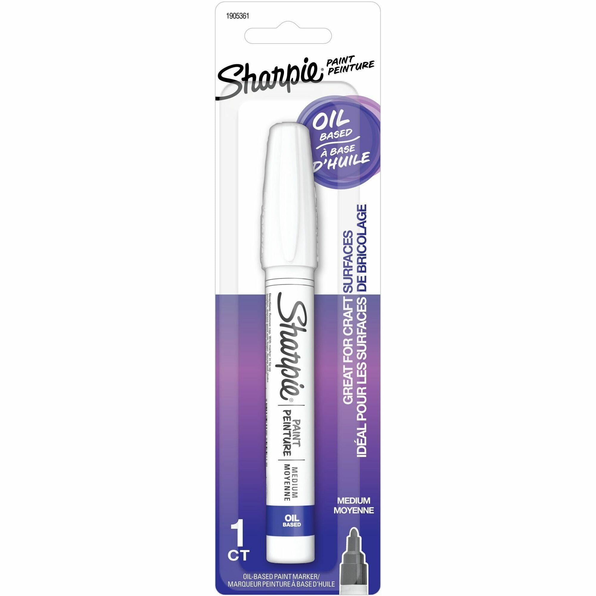Sharpie® Water-Based Paint Marker, Medium Point, White, 1 Count