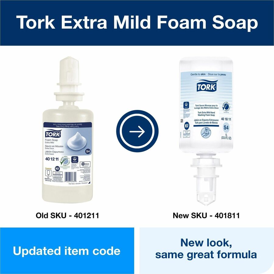 1.06 quart - Hand, Skin - Moisturizing - Clear - Fragrance-free, Dye-free, Color-free, Hygienic, Paraben-free, Phthalate-free, Refillable - 6 / Carton