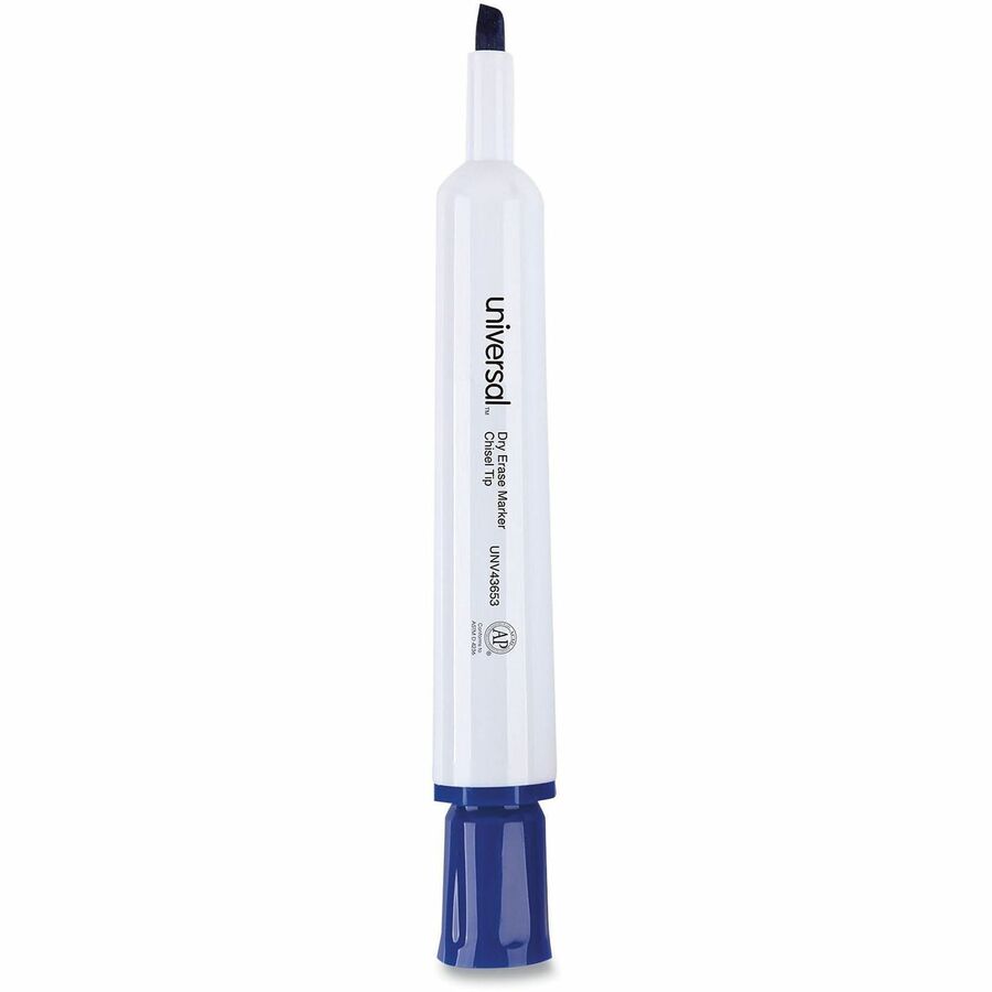 Universal Dry Erase Marker - Erasable - Blue Ink - Dry - Glass, Classroom, Home, Office - 1 Dozen
