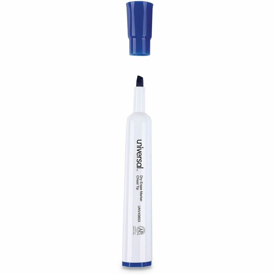 Universal Dry Erase Marker - Erasable - Blue Ink - Dry - Glass, Classroom, Home, Office - 1 Dozen