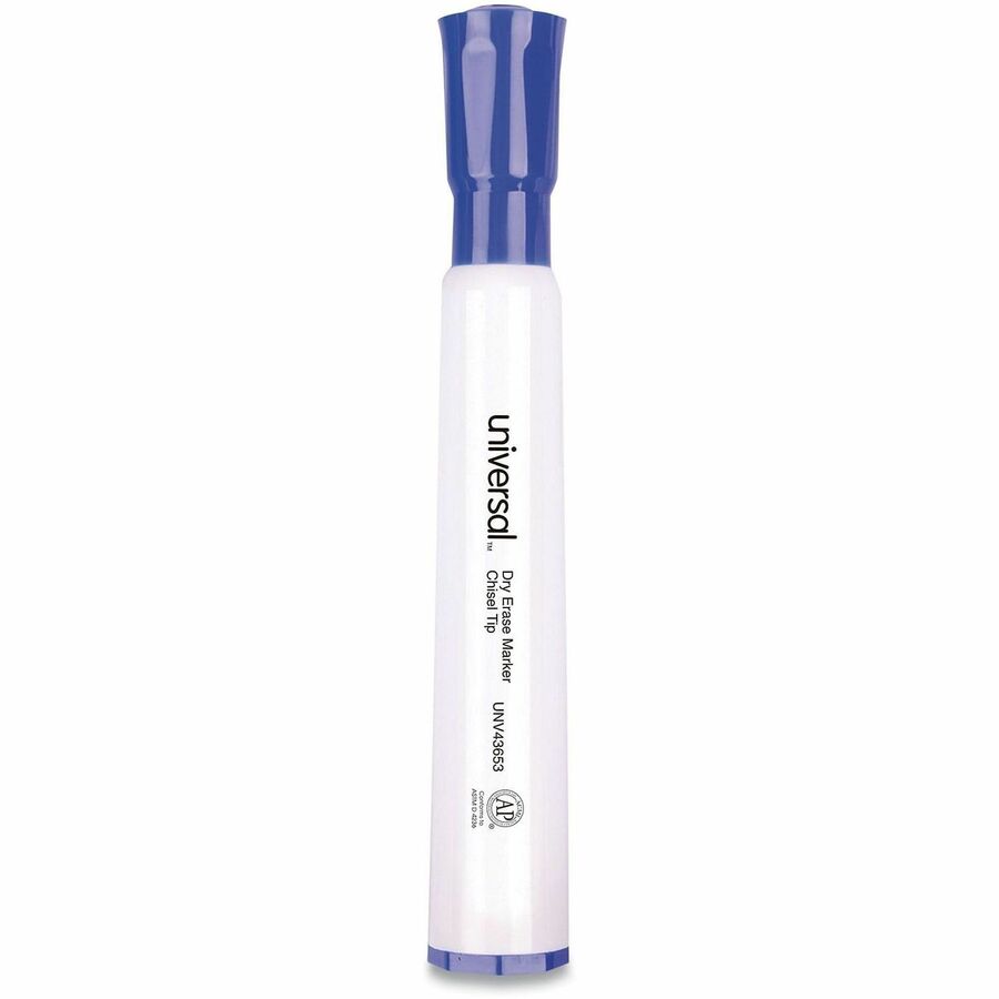 Universal Dry Erase Marker - Erasable - Blue Ink - Dry - Glass, Classroom, Home, Office - 1 Dozen