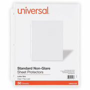 Universal Punched Ring Binder Sleeves, Letter Size, 3-Hole, Top Loading, Clear Polypropylene, 2 Sheet Capacity, 50/Pack, 1 Pack