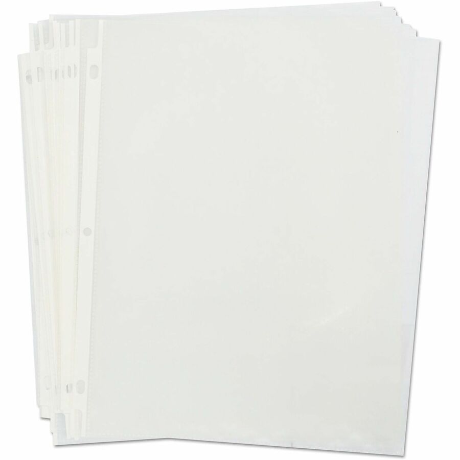 Universal Punched Ring Binder Sleeves, Letter Size, 3-Hole, Top Loading, Clear Polypropylene, 2 Sheet Capacity, 50/Pack, 1 Pack