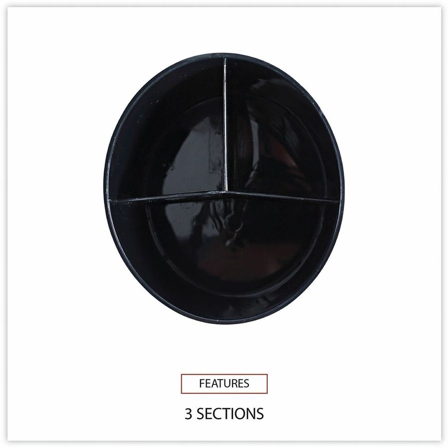 5.6" Height x 4.4" Width x 4.3" Depth - Plastic - Black - Recyclable, Compact, Sturdy - 1 Each