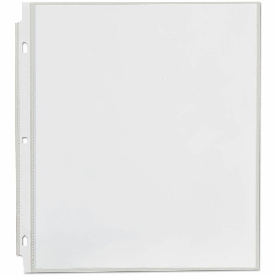 Universal Punched Ring Binder Sleeves, Letter Size, 3-Hole, Top Loading, Clear Polypropylene, 2 Sheet Capacity, 50/Pack, 1 Pack