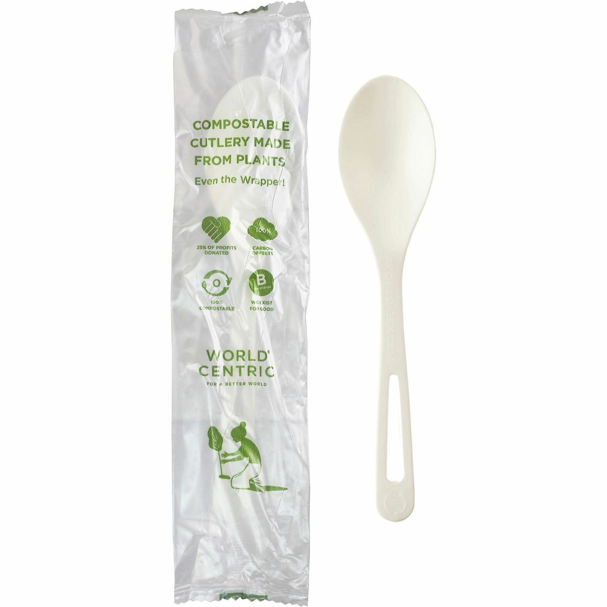 Spoon - Cutlery Spoon - Dishwasher Safe - Talc-filled Polylactic Acid (TPLA) - Light Beige - 750 / Carton