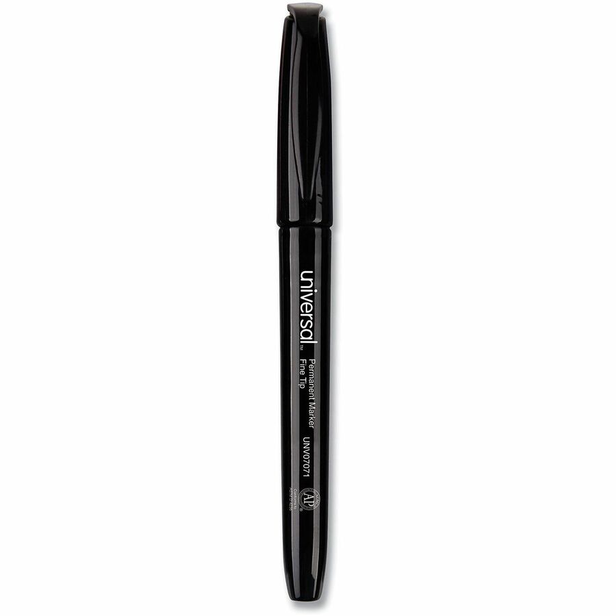 Universal Permanent Marker - Black Ink - Writing, Sketching, Classroom - 1 Dozen