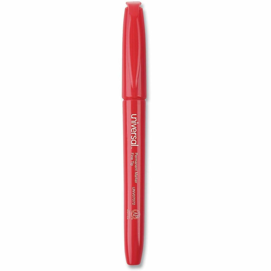 Universal Permanent Marker - Red Ink - Writing, Sketching, Classroom - 1 Dozen