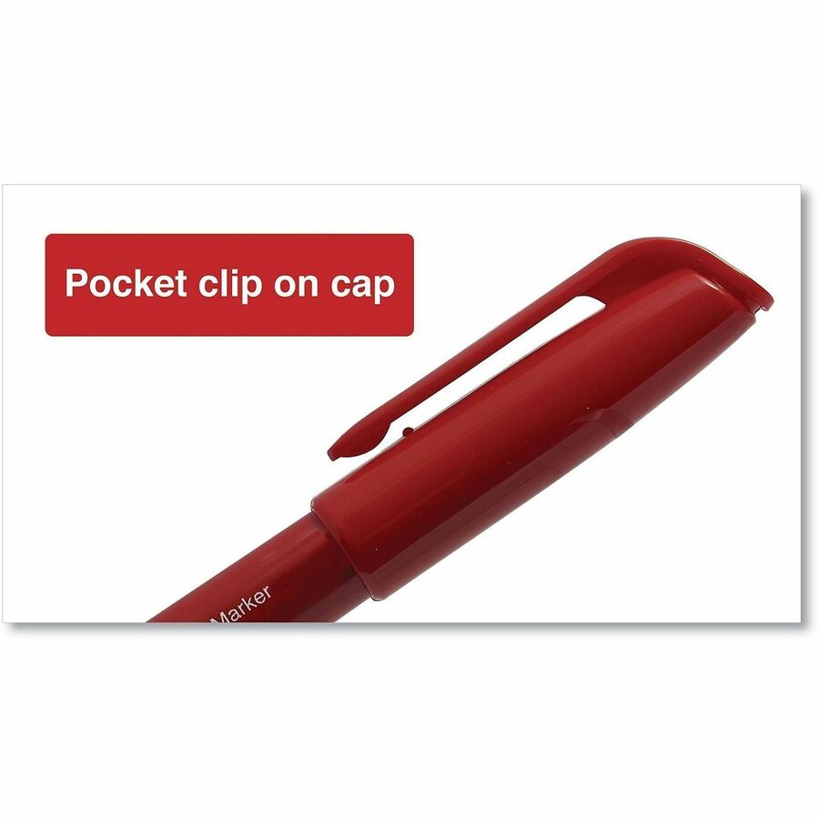 Universal Permanent Marker - Red Ink - Writing, Sketching, Classroom - 1 Dozen