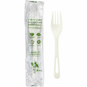 Fork - Fork - Dishwasher Safe - Talc-filled Polylactic Acid (TPLA) - Light Beige - 750 / Carton
