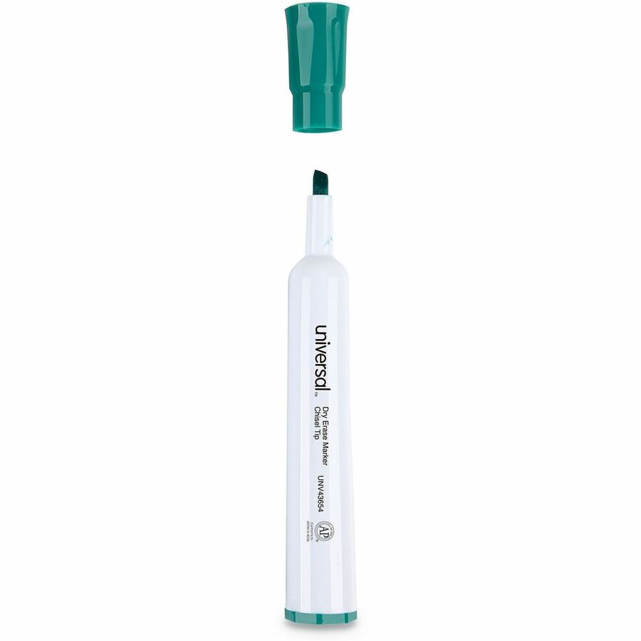 Universal Dry Erase Marker - Broad Chisel Marker Point - Erasable - Green Ink - Dry - Glass, Classroom, Home, Office - 1 Dozen