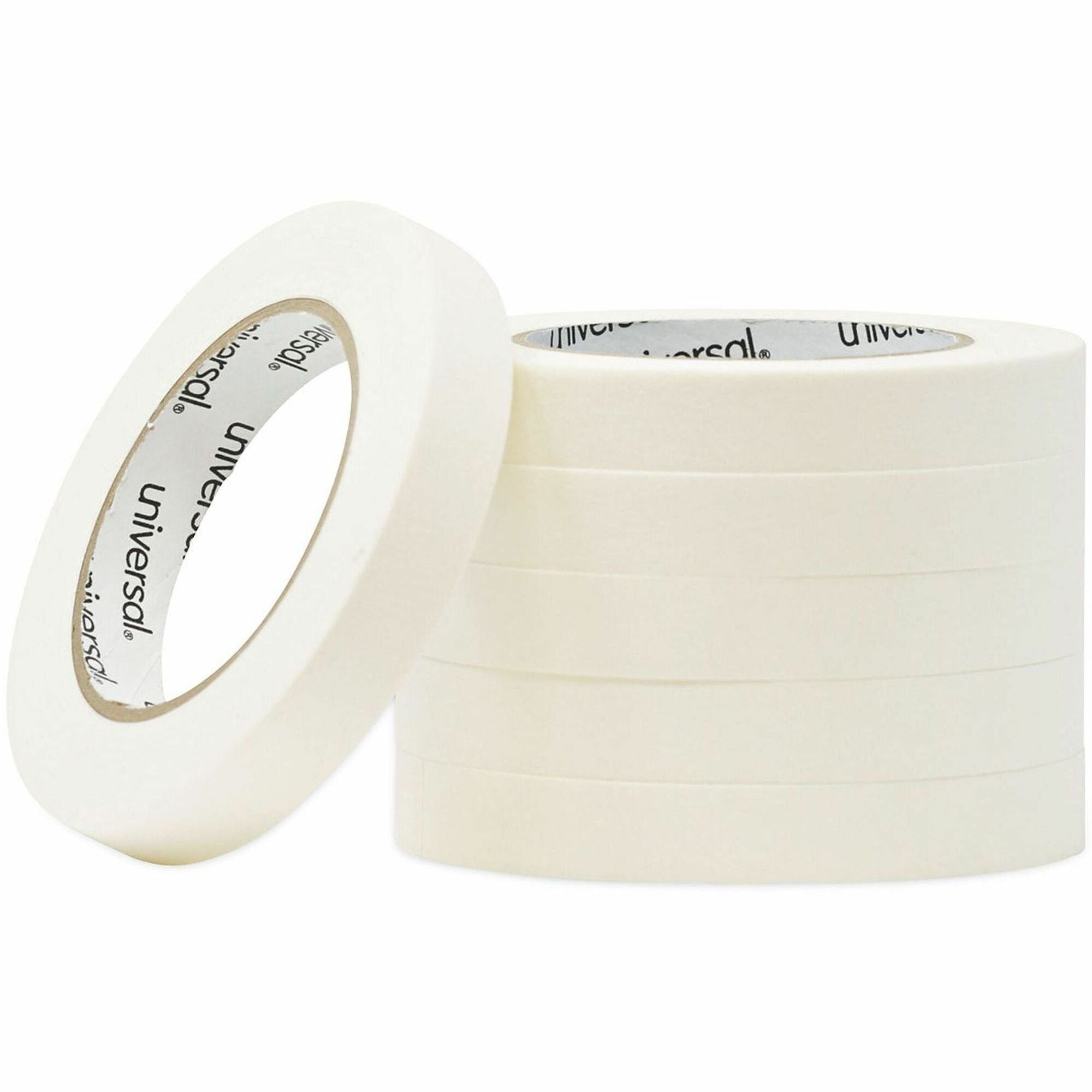 59.93 yd Length x 0.71" Width x 5.5 mil Thickness - 3" Core - Beige - Natural Rubber - Crepe Paper Backing - 6 / Pack