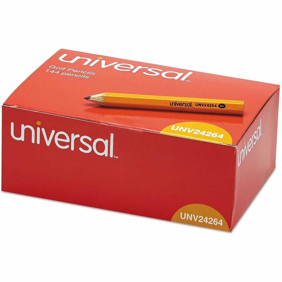 Universal Wood Pencil - Black Lead - HB/#2 - Yellow Wood Barrel - 144 / Box