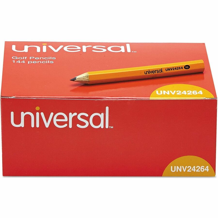 Universal Wood Pencil - Black Lead - HB/#2 - Yellow Wood Barrel - 144 / Box