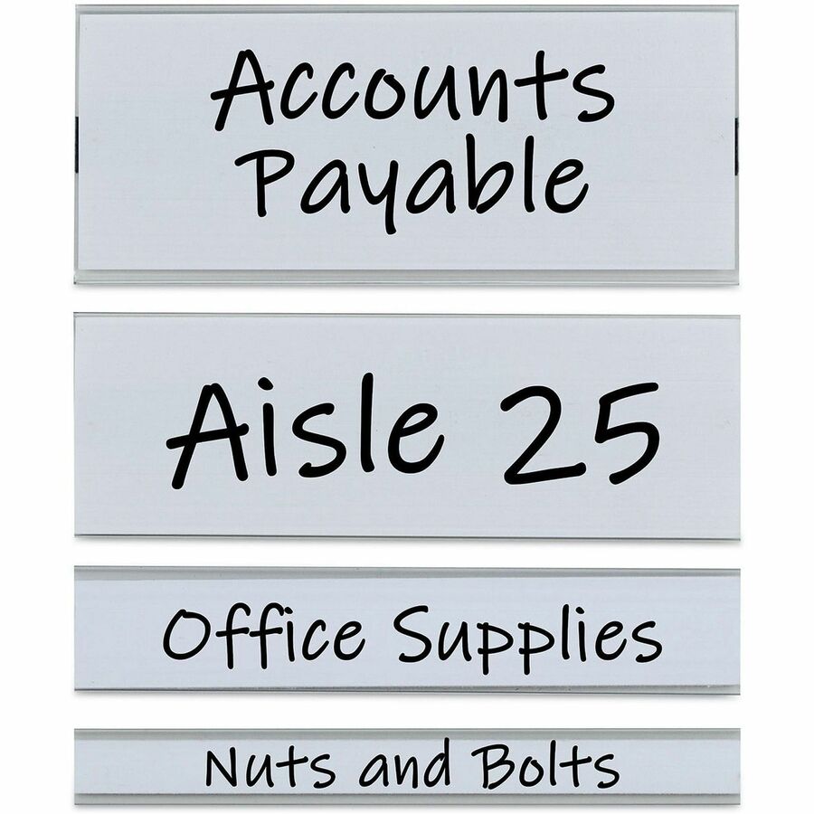 C-Line Label Holder - 5" Height x 5.1" Width x 7.4" Depth - Clear - Magnetic, Side-loading, Easy to Use, Repositionable, Built-in Pocket - 10 / Pack