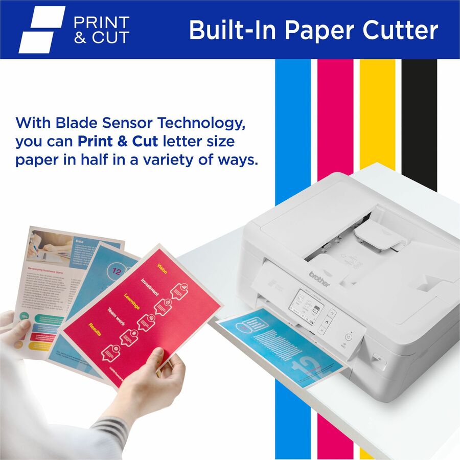 Copier/Fax/Printer/Scanner - 6000 x 1200 dpi Print - Automatic Duplex Print - Color Flatbed Scanner - 1200 x 600 dpi Optical Scan - Wireless LAN - Wi-Fi Direct, Brother Mobile Connect, Apple AirPrint, Mopria - USB - For Plain Paper Print - 1 Each