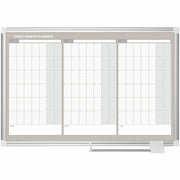 MasterVision 3-Month Calendar Board