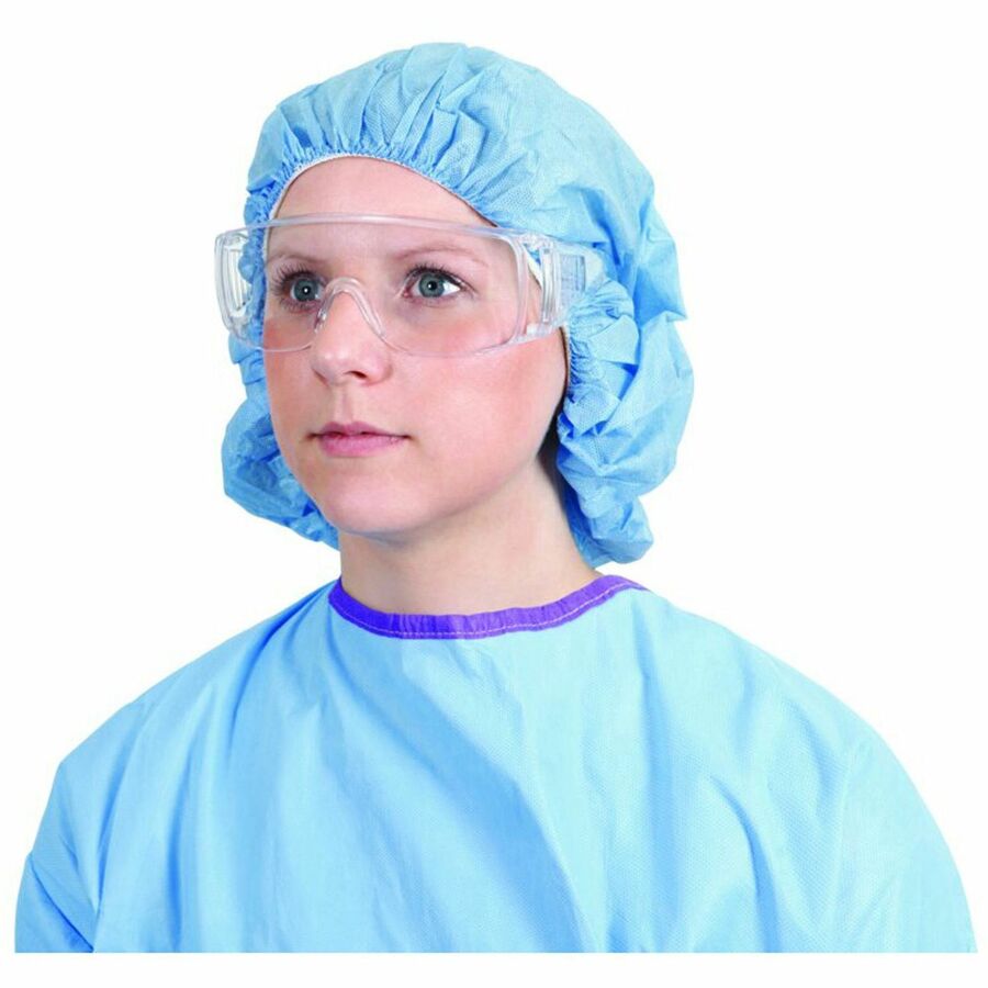 Medline Visitor Safety Glasses - Regular - Clear - Latex-free, Comfortable, Disposable - 1 Each