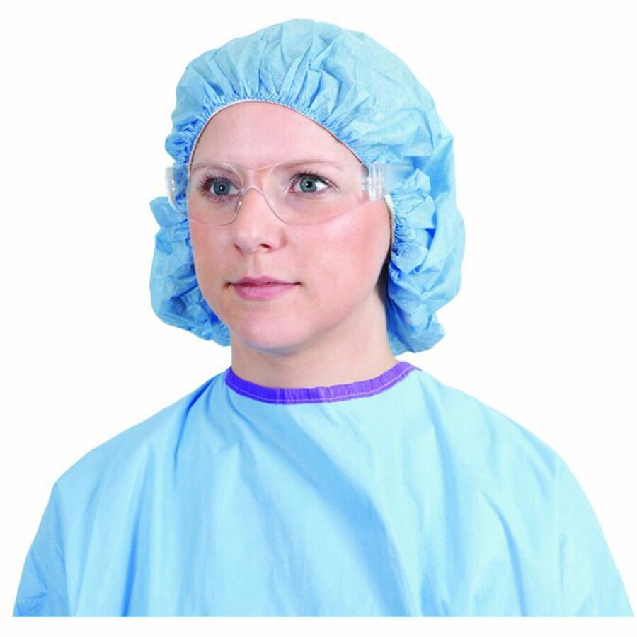 Medline Clear Frame/Lens Safety Glasses - Recommended for: Eye - One Size - Ultraviolet, Impact Protection - Latex-free, Comfortable, Secure Fit, UV Resistant - 1 Each