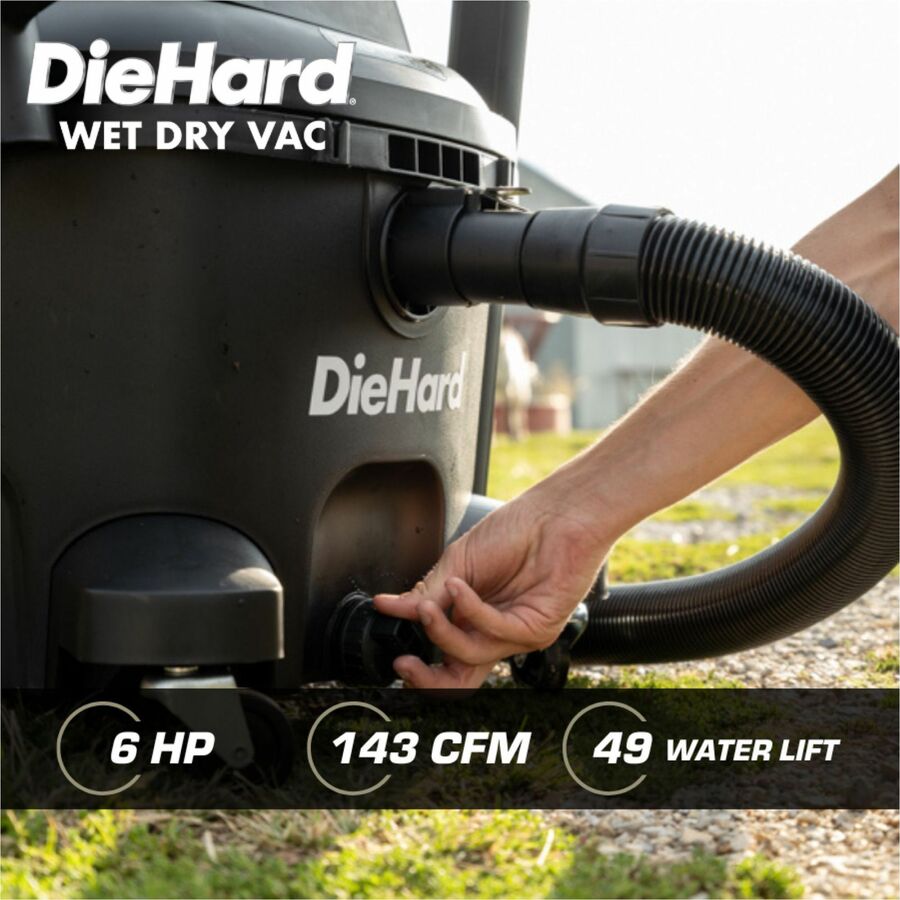 DieHard 12-Gallon 6 HP Pro Series Wet/Dry Vacuum