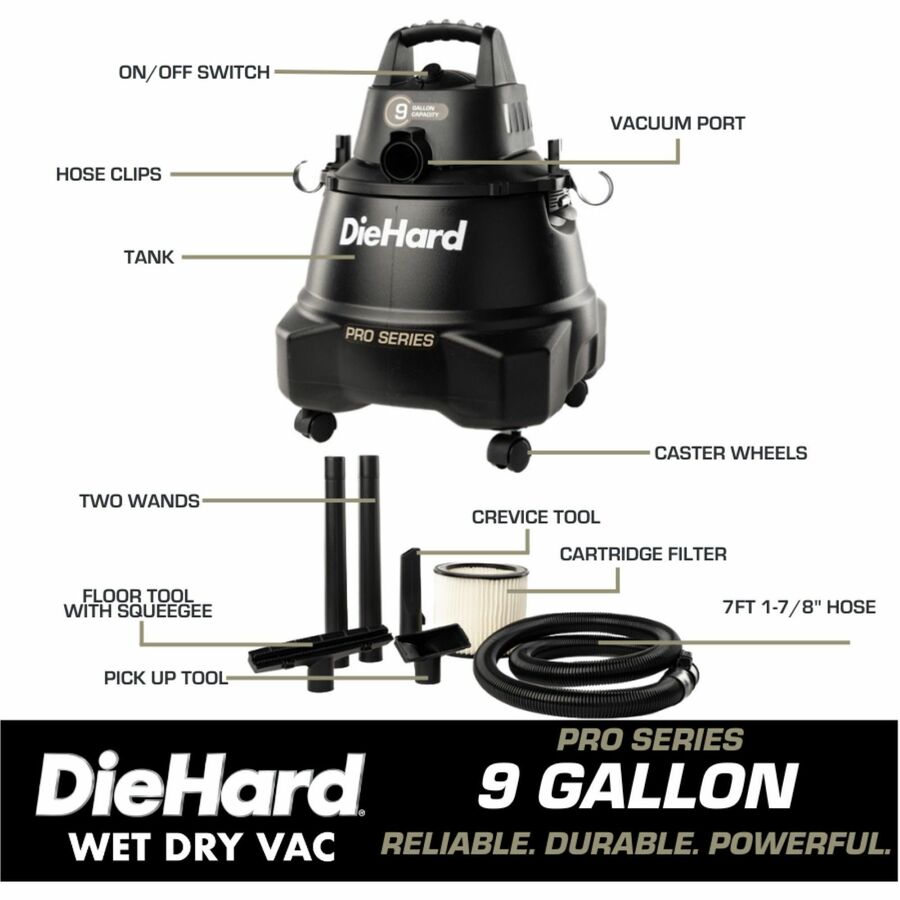 DieHard 9-Gallon 5.5 HP Pro Wet/Dry Vacuum