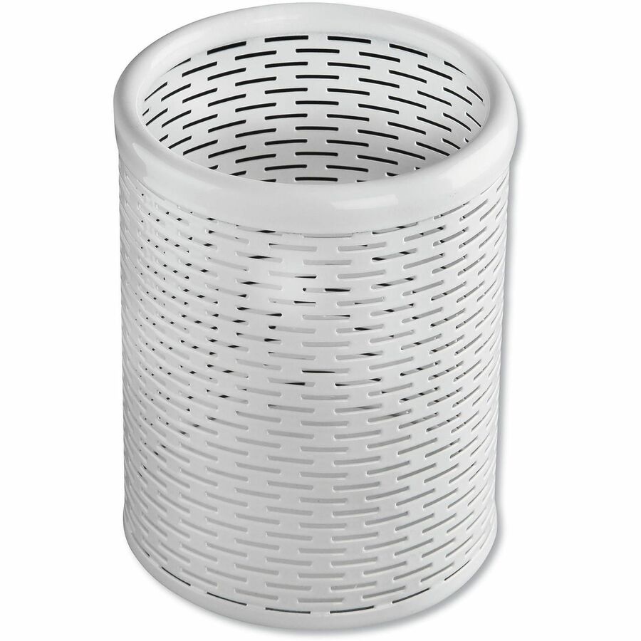 4.5" Height - Metal, Steel - White - Punched Hole, Scratch Resistant, Durable, Heavy Duty, Rounded Edges, Sturdy - 1 Each