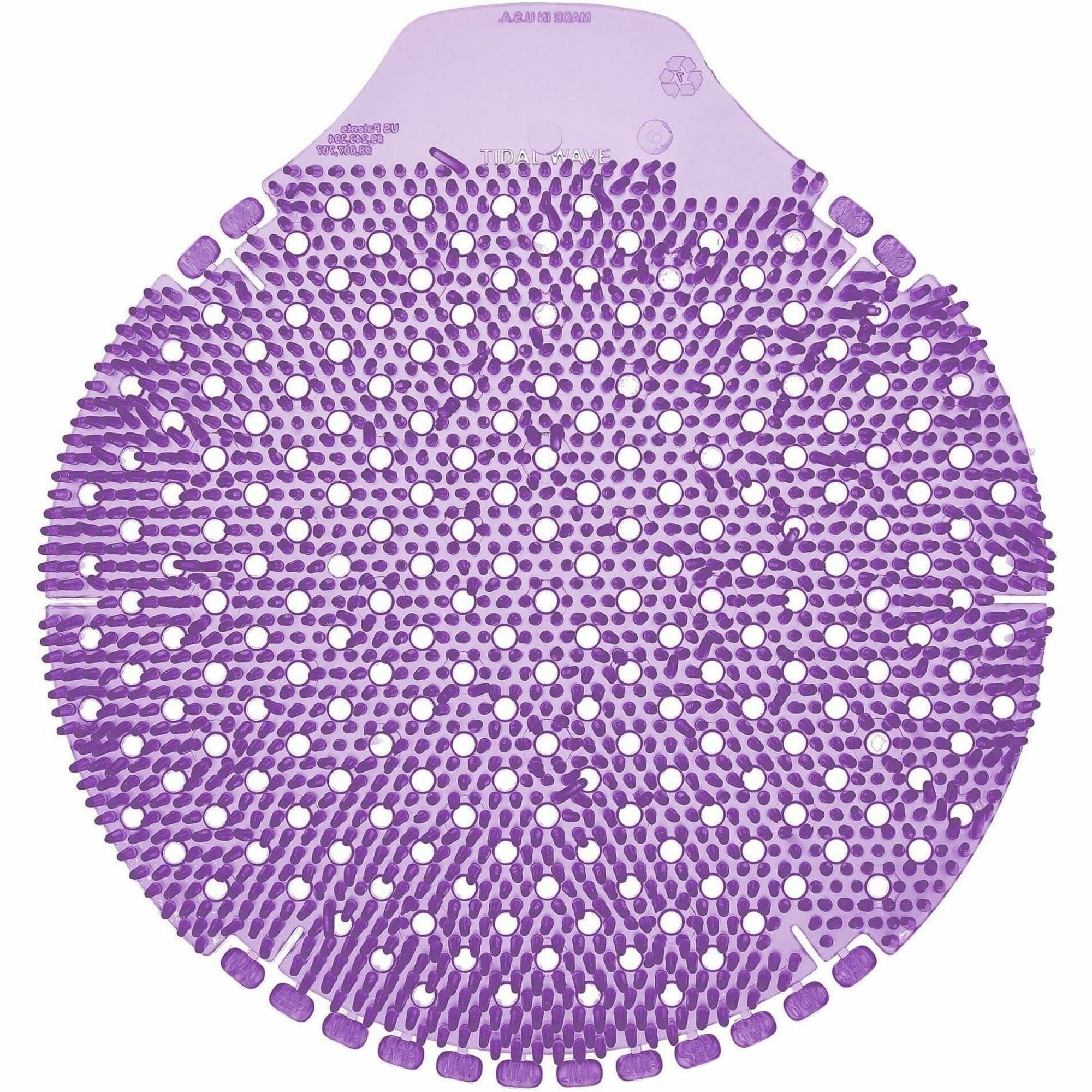 Fresh Products Tidal Wave Urinal Screens - Lasts upto 60 Days - Splash Resistant, Dual Sided Design, Odor Control - 6 / Box - Purple