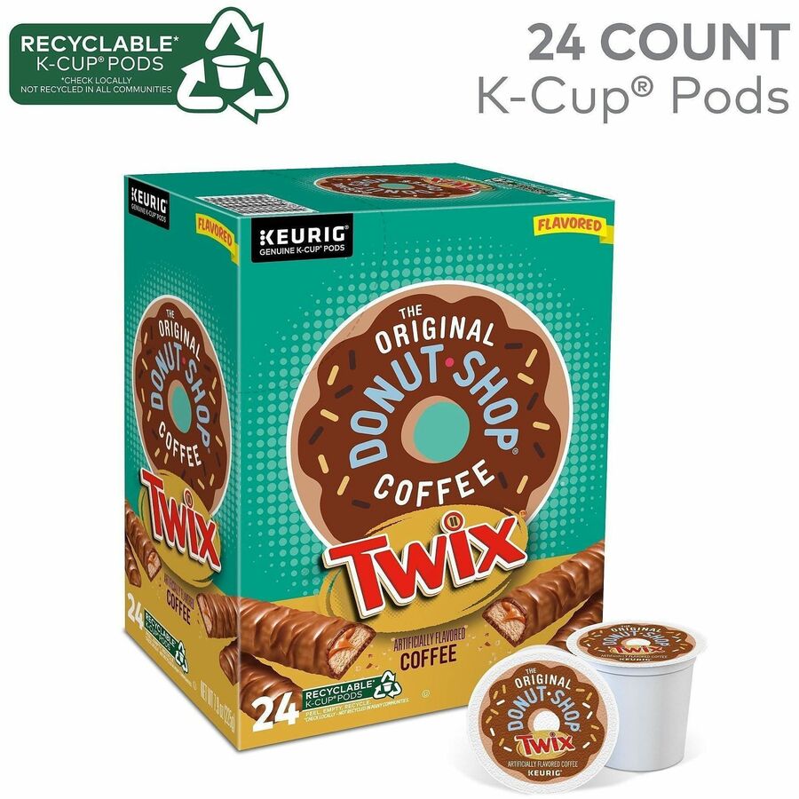 Compatible with Keurig K-Cup Brewer - Light - 24 K-Cup - K-Cup, Pod - Twix - Kosher - 4 / Carton