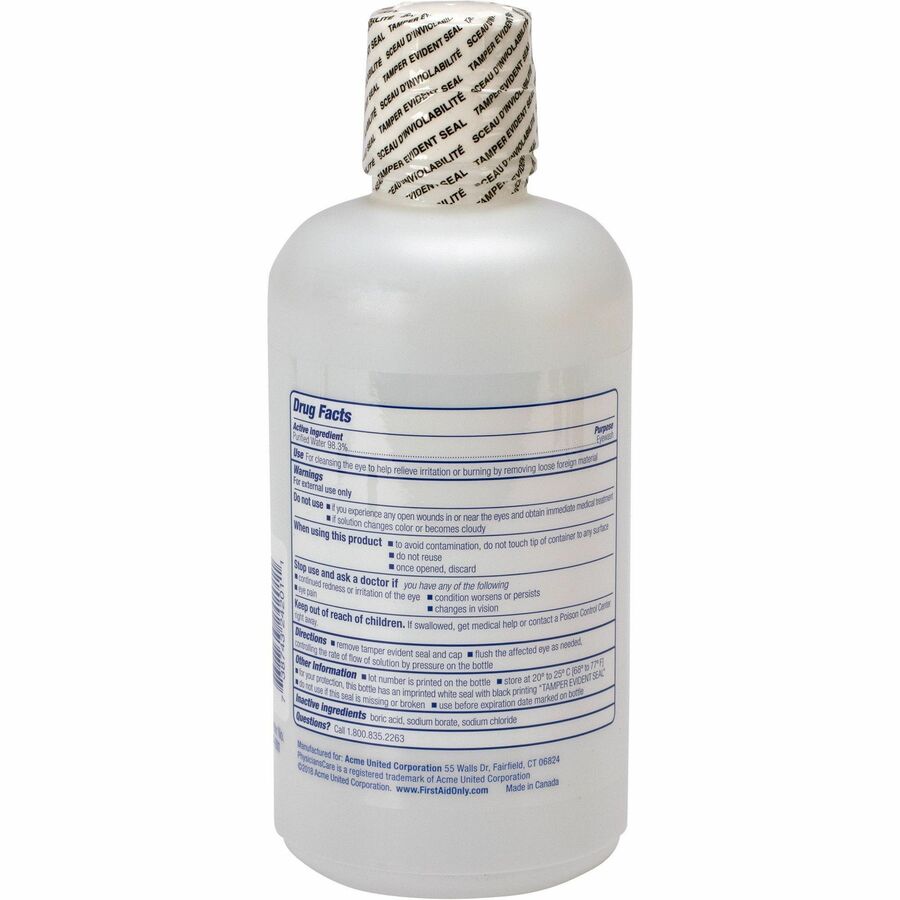 First Aid Only Sterile Ophthalmic Solution Eyewash - 1 quart - Sterile - For Eye Burning, Irritated Eyes - 1 Each