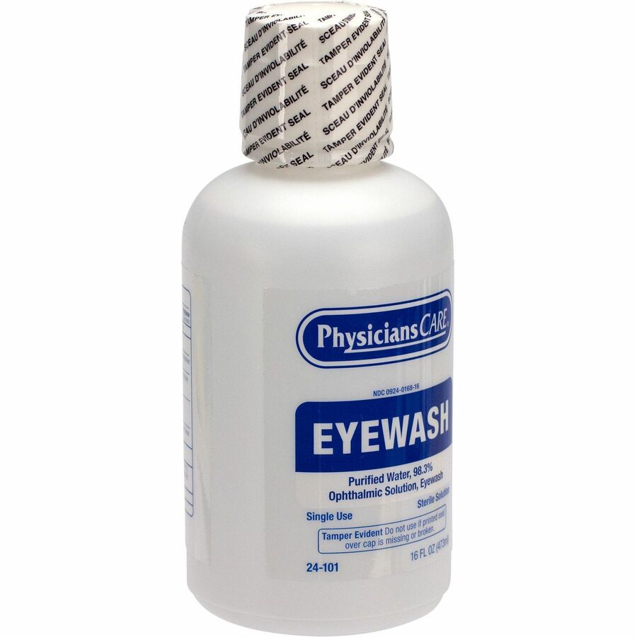 First Aid Only Sterile Ophthalmic Solution Eyewash - 16 fl oz - Sterile - For Eye Burning, Irritated Eyes - 1 Each