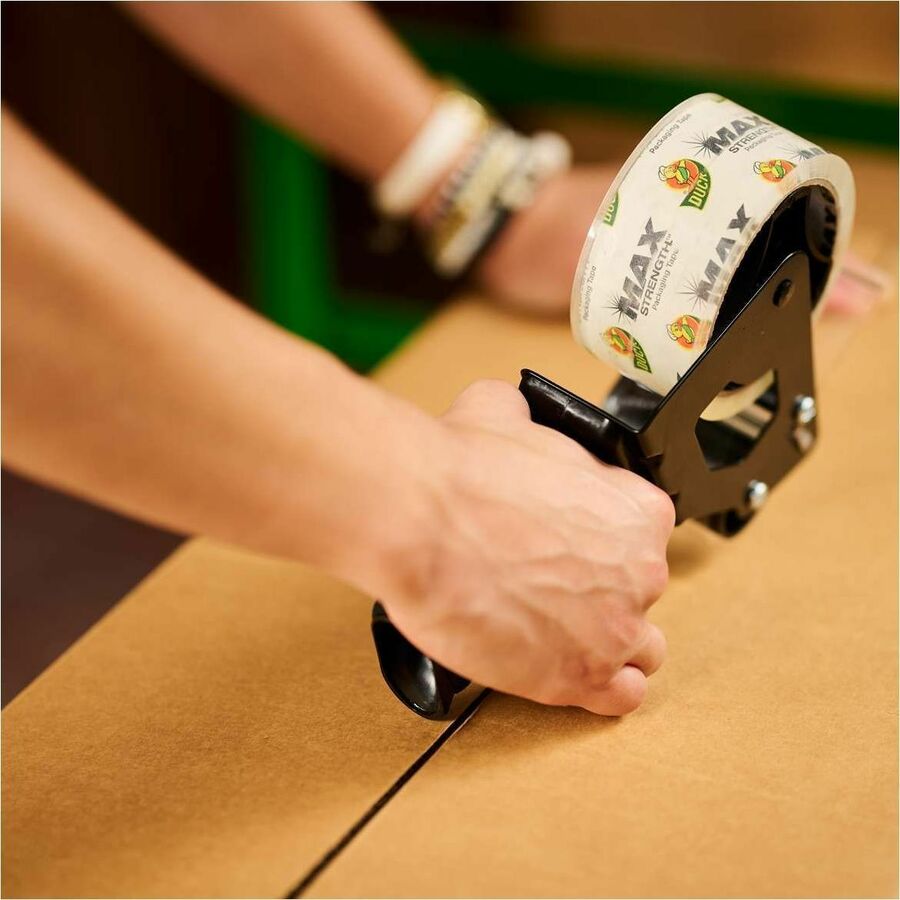 Duck Max Strength Packaging Tape - 54.60 yd Length x 1.88" Width - Clear - Damage Resistant - For Packaging, Shipping, Moving, Storage, Box, Home, Office, Project, Sealing - 12 / Pack