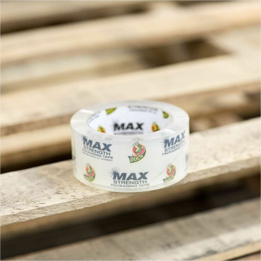 Duck Max Strength Packaging Tape - 54.60 yd Length x 1.88" Width - Clear - Damage Resistant - For Packaging, Shipping, Moving, Storage, Box, Home, Office, Project, Sealing - 24 / Pack