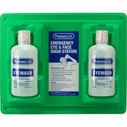 First Aid Only Twin-Bottle Eyewash Station - 1 quart - Clear