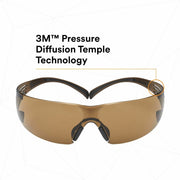 3M SecureFit Protective Eyewear - Recommended for: Eye, Indoor/Outdoor - Fog, UVA, UVB, UVC Protection - Polycarbonate - Anti-fog, Comfortable, Soft, Nose Bridge, Impact Resistant, Adjustable Temple - 1 Each