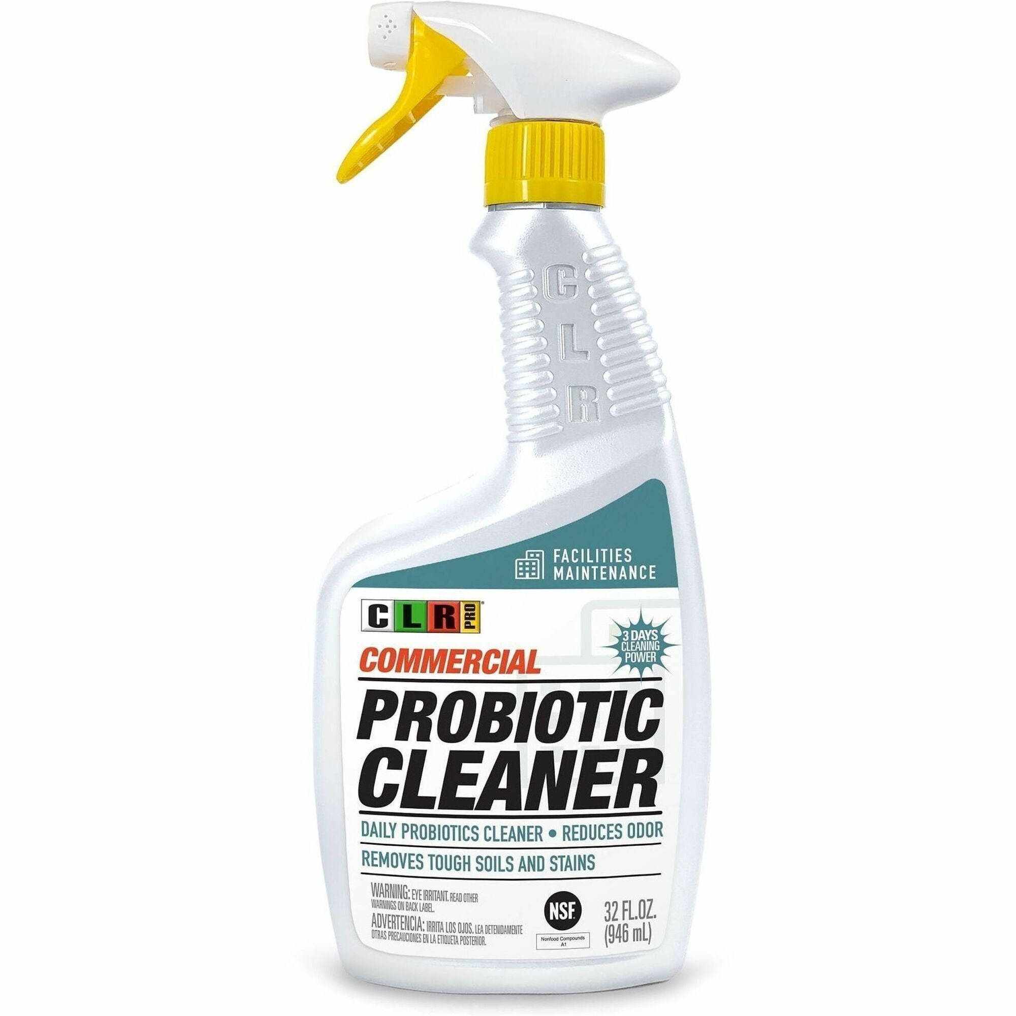 For Commercial, Multipurpose - Spray - 32 fl oz (1 quart) - Lemon Scent - White - 6 / Carton