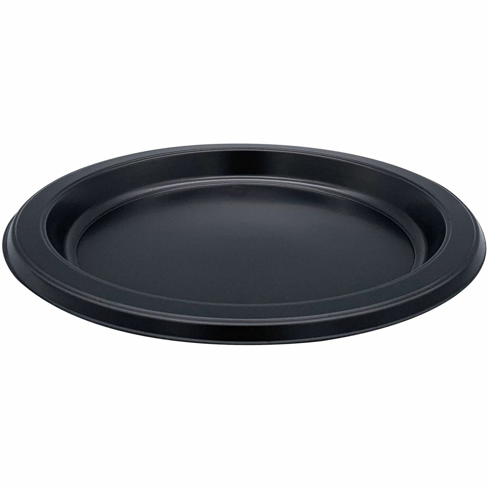 Picnic, Party, Breakroom - Disposable - Black - Plastic Body - Round - 125/Pack - 8 / Carton