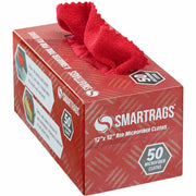 Monarch Smart Rags Microfiber Cloths - For Automotive, Office, Healthcare, Household, Garage, Breakroom, Hospital, Industry - Reusable, Streak-free, Lint-free, Dirt Resistant, Grime Resistant - Red - 50 / Box