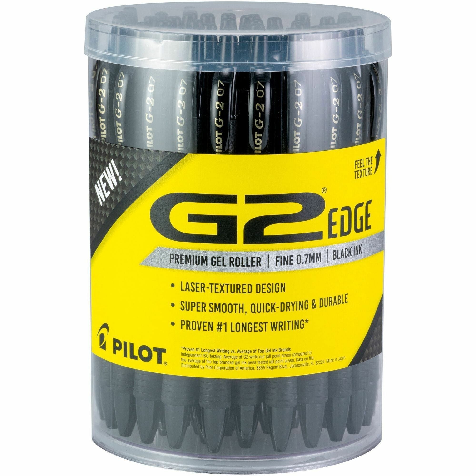 Pilot Gel Pens - 0.7 mm Fine Pen Point - Refillable - Black Ink - Gel-based - Tungsten Carbide Tip - Writing - 36 / Pack