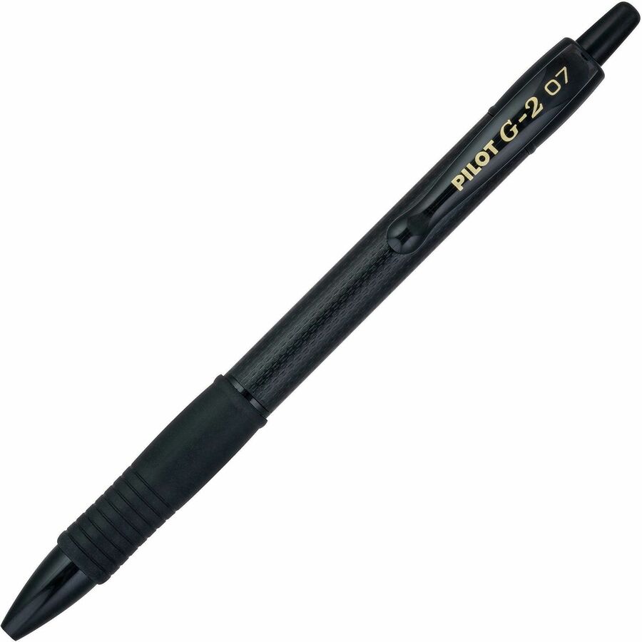 Pilot Gel Pens - 0.7 mm Fine Pen Point - Refillable - Black Ink - Gel-based - Tungsten Carbide Tip - 1 Dozen