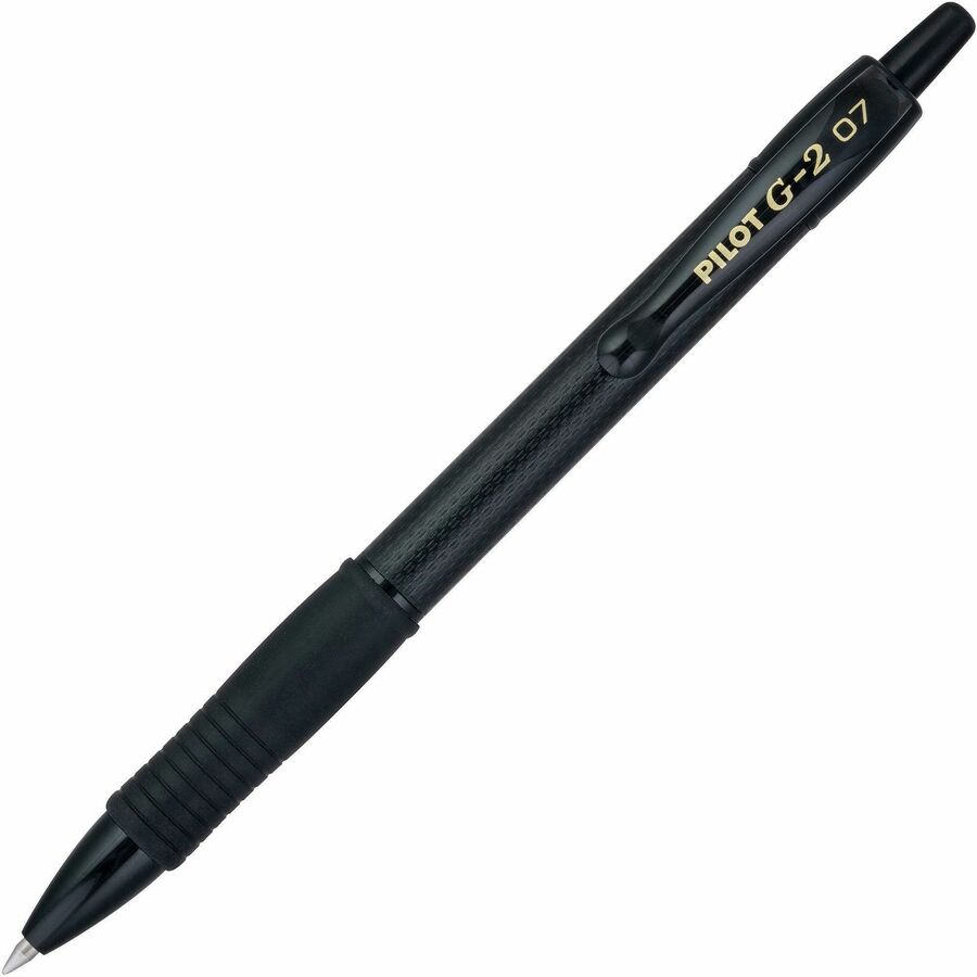 Pilot Gel Pens - 0.7 mm Fine Pen Point - Refillable - Black Ink - Gel-based - Tungsten Carbide Tip - 1 Dozen