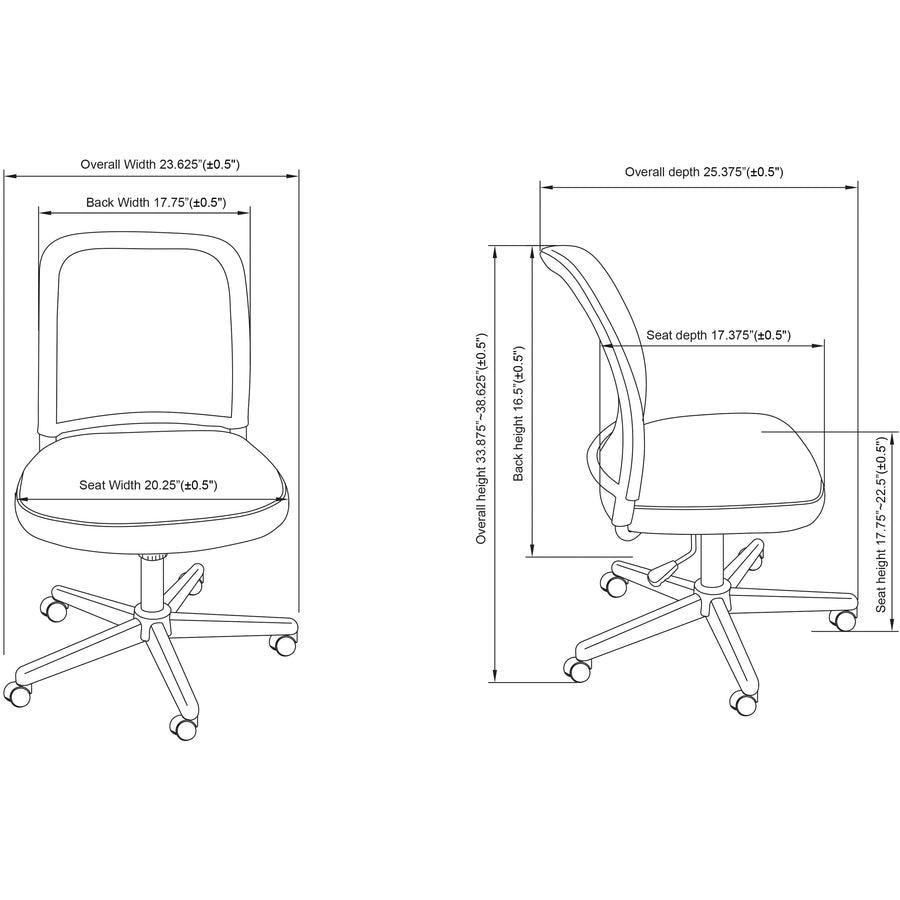 NuSparc Armless Task Chair