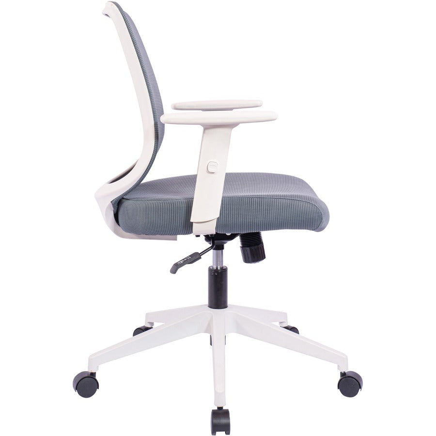 NuSparc Mid-Back Task Chair - Fabric Back Material - Mid Back - 5-star Base - Gray - Armrest - 1 Each