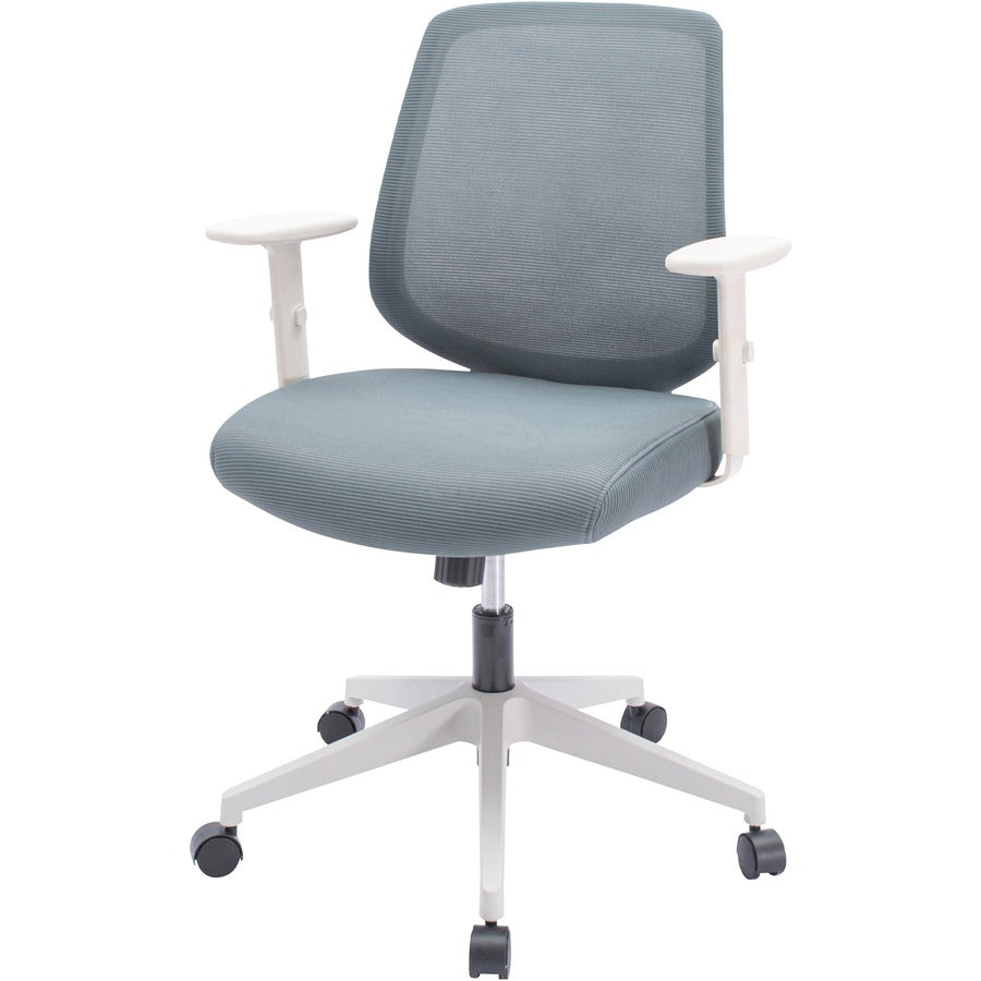 NuSparc Mid-Back Task Chair - Fabric Back Material - Mid Back - 5-star Base - Gray - Armrest - 1 Each