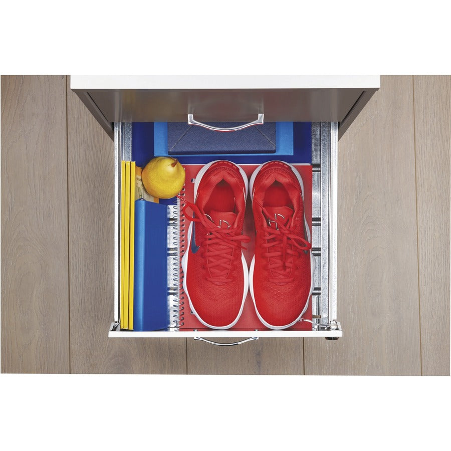 NuSparc File Cabinet - 14.2" Width x 18" Depth x 24.5" Height - 2 x Drawer(s) for File - Letter - Vertical - Locking Drawer, Glide Suspension, Nonporous Surface - White - Baked Enamel - Steel - Recycled